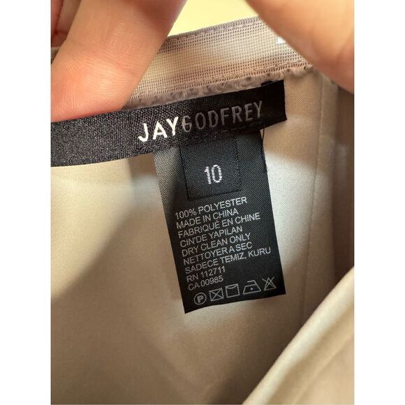 Jay Godfrey NWT Darcy Strapless Gown in Silver Size 10 - Picture 6 of 6